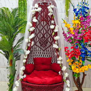 ৩৬ ইঞ্চি মেরুন কটন বউ দোলনা